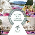 thumbnail image 6 of Watercolor Floral Outdoor Rug for Patio/Deck/Porch, Non-Slip Large Area Rug 3 x 5 Ft, Spring Flowers Botanical Retro Beige Indoor Outdoor Rugs Washable Area Rugs, Reversible Camping Rug Carpet Runner, 6 of 8