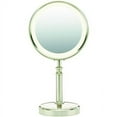 thumbnail image 4 of Conair Reflections Double-Sided LED Lighted Vanity Makeup Mirror, Satin Nickel BE116LED, 1x/10x magnification, 4 of 5