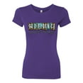 thumbnail image 2 of Wild Bobby Godfidence- Knowing I Can't But He Can Blue and Brown Cheetah Print Inspirational/Christian Women Slim Fit Junior Tee, Purple Rush, Large, 2 of 6