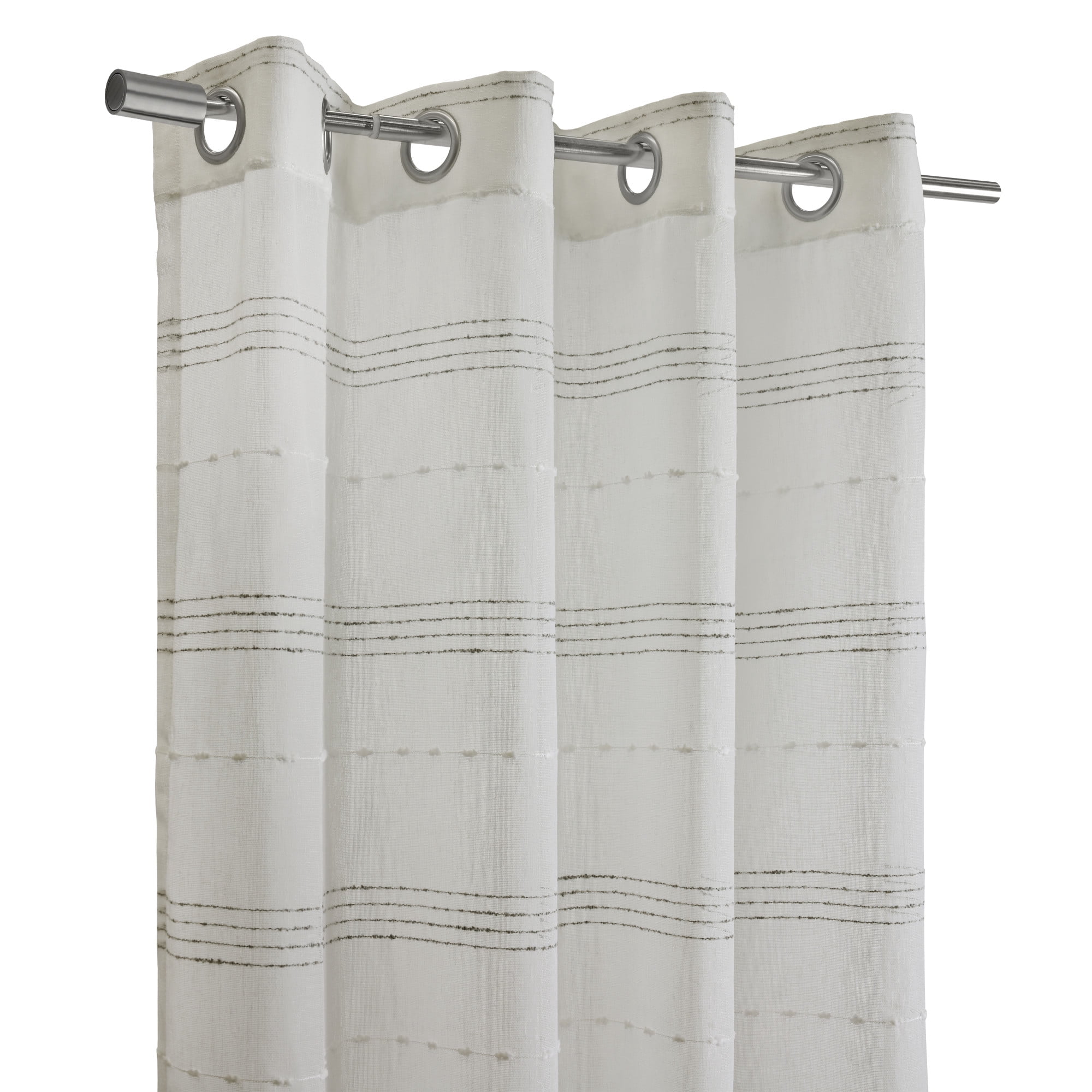 Loft Living Jackie Sheer Grommet Indoor Curtain 52 x 95 in White