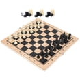 thumbnail image 1 of Checkers Chess Backgammon Board Game Set, Wooden Interactive Travel Chess Boards Game, 3-In-1 With Folding Carrying Case Portable For Adults Kids S 24 X 24cm / 9.4 X 9.4in,M 29 X, 1 of 8