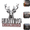 4PCS#030, variant on Hunting Special Edition 3D Chrome Metal Car Emblem, SUV Truck Badge Metal stags heads car emblem for hunters, classic rustic vintage decor and outdoor vehicle accessory 1PC