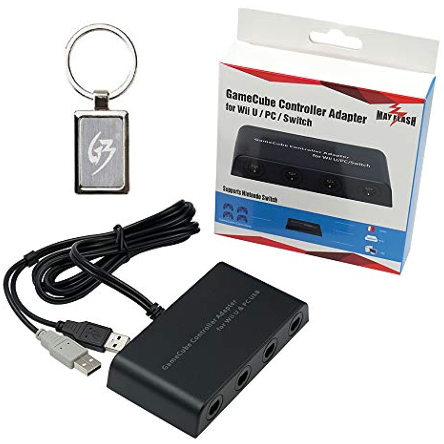 segunda mano Escalera cáustico Mcbazel MayFlash 4 Ports GameCube Controller Adapter for Wii U/PC/Switch  With Gam3Gear Keychain | Walmart Canada