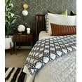 thumbnail image 5 of Lush Decor Aubree Damask Cotton Reversible Quilt, Full/Queen, Black/White, 3-Pc Set, 5 of 6
