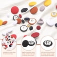 thumbnail image 4 of Uxcell 30pcs 20L Fabric Cloth Covered Button 12.5mm 1/2" Round Metal Shank Satin Sewing DIY Craft Buttons for Bridal Wedding Suits Dress Blouses Sweaters, Black, 4 of 7