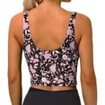 thumbnail image 3 of Fotbe Daisies Flowers Pattern Womens' Sports Bra Longline Wirefree Padded with Medium Support Sports Moisture-Wicking Workou Vest,Tank Top-Medium, 3 of 9