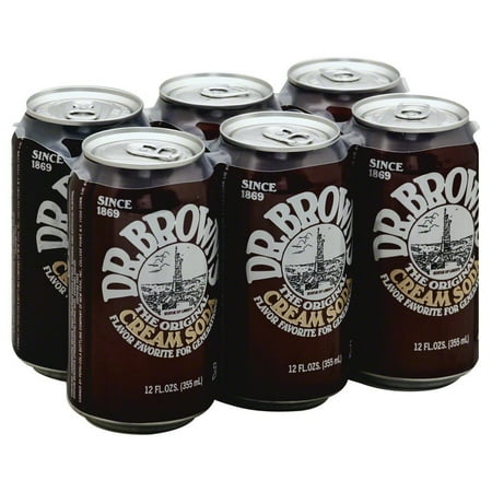 Pack of 4, Dr Browns The Original Cream Soda - 6 Cans, 72 fl oz
