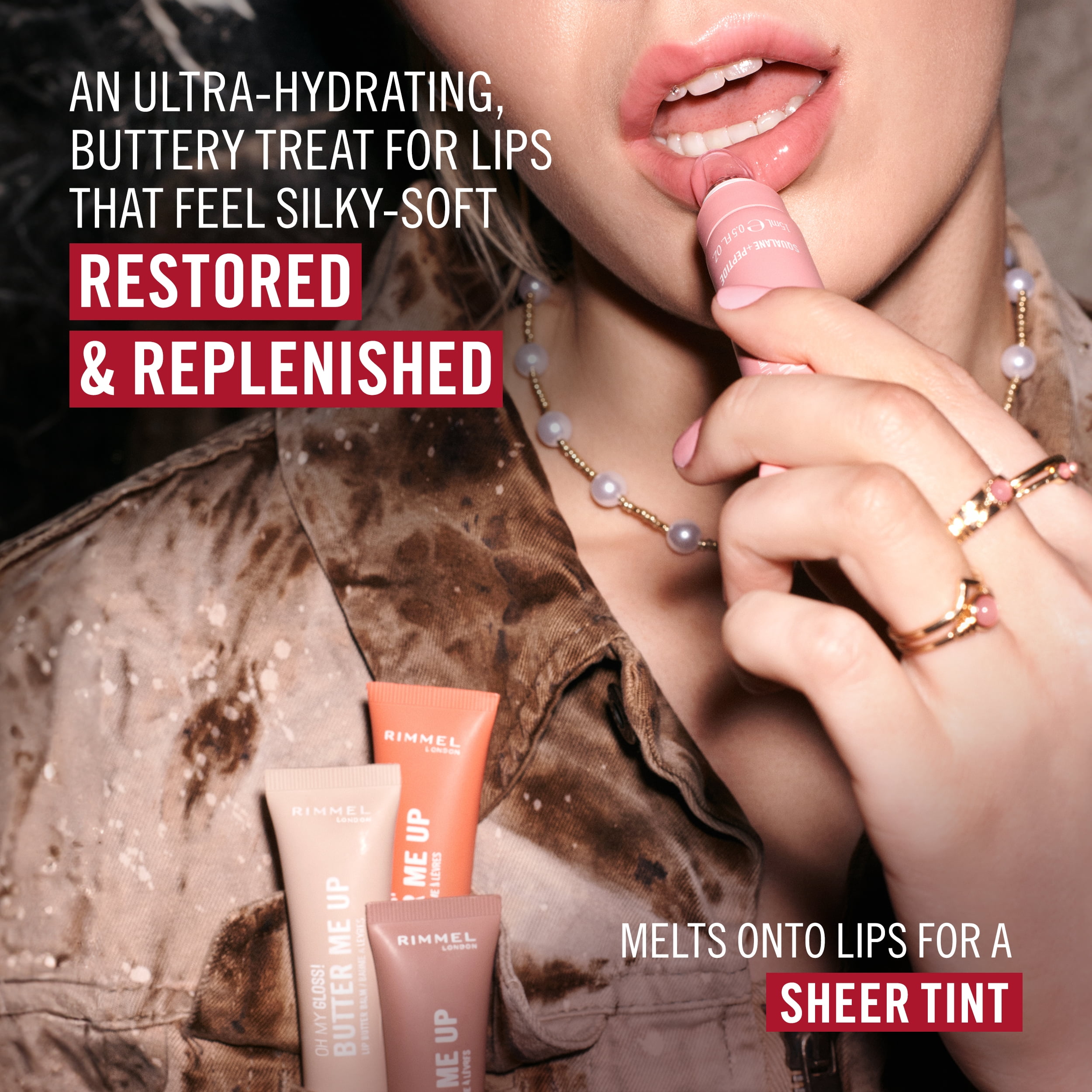RIMMEL Oh My Gloss! Butter Me Up, 003 Mellow Mocha, 0.5 fl oz