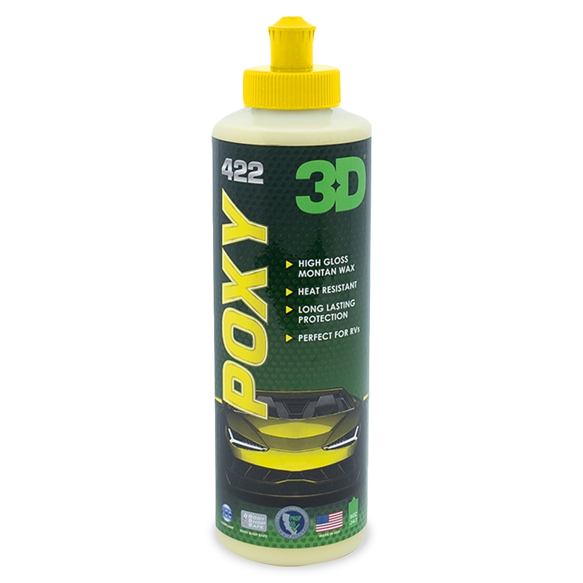 3D Poxy Montan Car Wax 8oz High Gloss Car Wax Sealant with Long