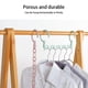 thumbnail image 5 of Naiovety Percha organizadora de ropa, organizador de ganchos reutilizables de plástico, organizador giratorio Flexible para dormitorio, soporte Rosado, 5 of 6
