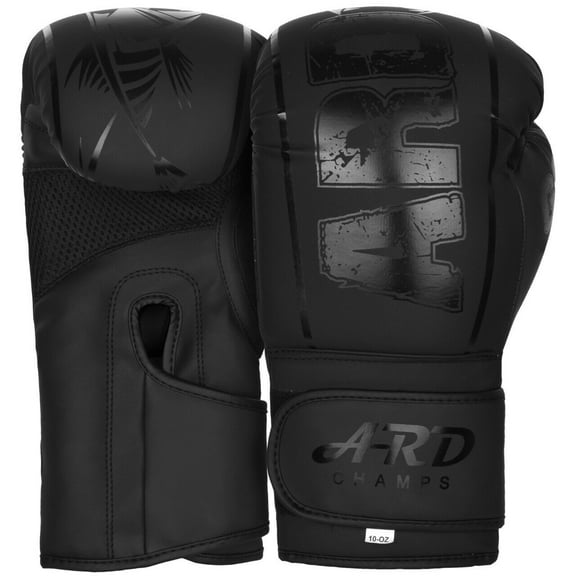 ARD Xlite Black Matte Finish Gel Boxing Training MMA Muay Thai & punching Gloves
