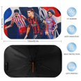 thumbnail image 2 of Christian Pulisic-theme Car Sun Umbrella Windshield Sun Shade | Foldable Front Window Sunshade | UV Protection Heat Insulation 133x73cm, 2 of 6