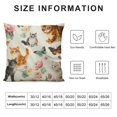 thumbnail image 6 of Nawypu  Cats Butterflies Pillow Covers 2pcs,Peony Flowers Decor Throw Pillow Case Set of 2 Square Cover Summer Farmhouse Decorations for Home Living Room Bed Sofa 18x18in, 6 of 6
