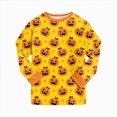 thumbnail image 4 of Futezty Halloween Kids Pajama for Girls Boys Cozy Pumpkin Themed Sleepwear O-Neck Long Sleeve T-Shirts Pants Homewear 2T-9T, 4 of 7