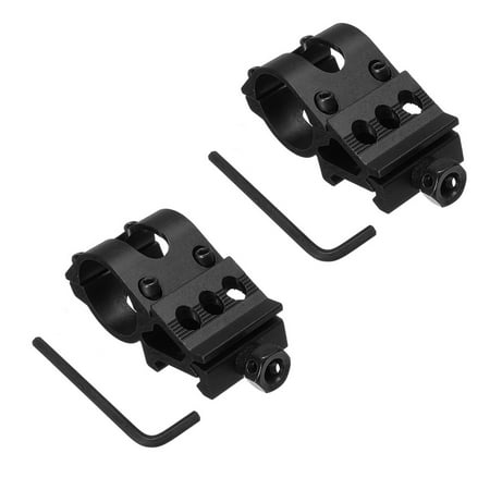 2-Pack Offset Tactical 1 Inch Flashlight Laser Mount for Weaver / Picatinny (Best Way To Mount A Scope On An Ar 15)