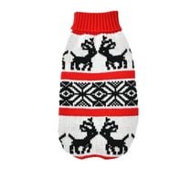 CuiLiyq Christmas Dog Sweaters for Small, Medium, Large Dogs, Soft, Knit Xmas Reindeer Holiday Festive Christmas Dog Sweaters, Warm Turtleneck Sweaters for Outdoors Playing (Black)