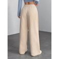 thumbnail image 6 of Women's Solid Corduroy Drapey Loose Wide Leg Casual Long Pants Color S, 6 of 9