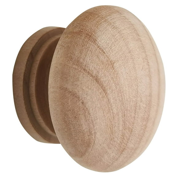M Mimhooy 15 Pomos De Madera Para Cajones, Pomos De Madera Sin Terminar, Tiradores Para Muebles (Diámetro: 1,34 Pulgadas, Altura: 1 Pulgada)