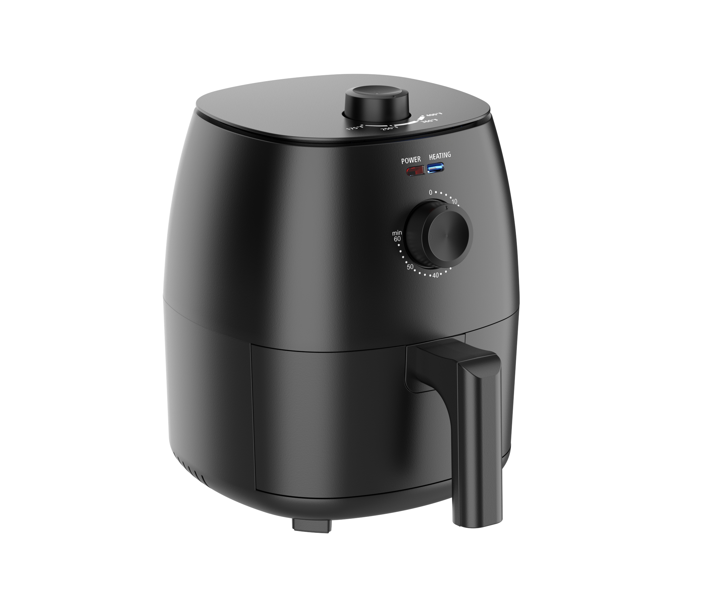 Mainstays 2.2 Quart Air Fryer, 1150W, Arctic Black photo 2