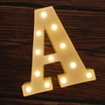 thumbnail image 1 of Luces LED de marquesina con letras, 26 letras del alfabeto iluminadas, letrero con números y letras para bodas, fiestas de cumpleaños, lámpara navideña a pilas, luz nocturna, decoración para el hogar, 1 of 5