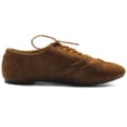 thumbnail image 5 of Ollio Women's Shoes Faux Suede Classic Wingtips Lace Up Dress Low Flats Heels Oxfords F115, 5 of 6