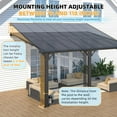 thumbnail image 2 of AECOJOY 10' x 14' Wall-Mounted Hardtop Gazebo Outdoor Aluminum Pergola with Adjustable Height ​for Garden, Patio, Backyard-​Gray, 2 of 7