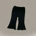 thumbnail image 2 of Ltctricy Baby Girls' Pants Toddler Cotton Ribbed Elastic Waist Ruffle Hem Bell Bottom Trousers Infant Flare Leggings, 2 of 4