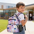 thumbnail image 3 of KUIFORTI Colorful Cat Toddler Backpack Girls Kids School Bag with Multiple Organizer Pockets Adjustable Straps for Preschool Kindergarten Back to School Gifts, 3 of 7