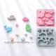 thumbnail image 3 of Moldes de silicona para fondant con 10 agujeros, formas de vida marina, molde para hornear chocolate, color rosa, 3 of 5