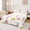 White Orange, variant on Manfei Kawaii Snacks Twin Sheet Sets 3pcs for Kids Girls, Bread Ice Cream Twin Fitted Sheet, Donut Cake Strawberry Flat Sheet, Super Cozy Room Decor