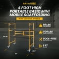 thumbnail image 2 of MetalTech 9 Ft High Adjustable Mini Mobile Scaffolding with Locking Wheels, 2 of 8