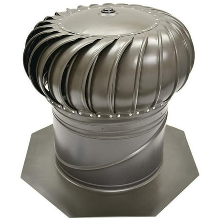 GAF Master Flow GIC12WW Internal Braced Rotary Turbine Ventilator, 12 in, Steel, Galvanized