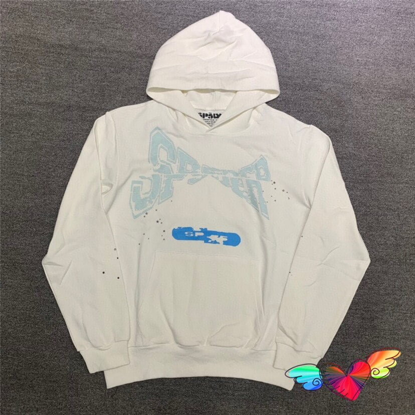 Loose Blue Sp5der Logo Hoodie 2022 Men Women Young Thug Spider Hoodies Hip Hop Hooded 555555 Sweatshirts Printed Badge Pullovers Walmart