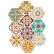 thumbnail image 3 of 10 piezas de mosaico hexagonal impermeable para cocina y baño. 9, 3 of 9