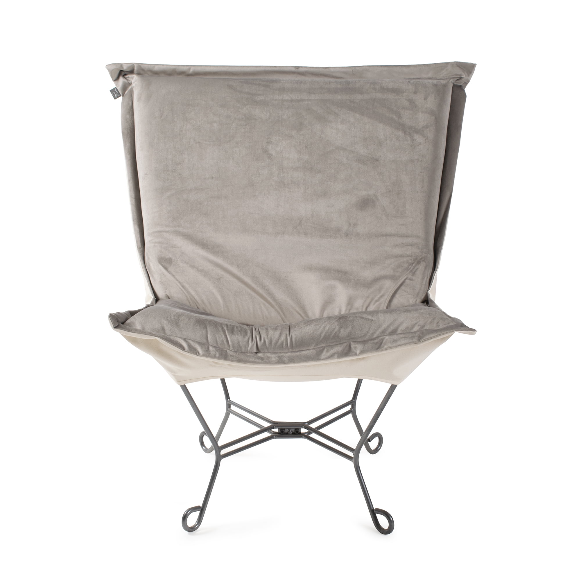 Scroll Puff Chair Bella Ash Titanium Frame