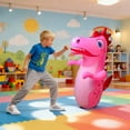 thumbnail image 4 of Loespoir Thick Inflatable Dinosaur Toy, Large Stuffed Dino, Indoor Play Toy For Kids, Decompression Fighting, Exercise Game, Party Gift, Fun Activity(Pink), 4 of 6