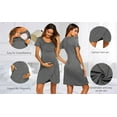 thumbnail image 4 of Joefnel Comfortable and Stylish Nursing Sleepwear Set: Soft and Breathable Maternity Pajamas for Breastfeeding Moms, Nursing Nightgown and Matching Pants Set, 4 of 5
