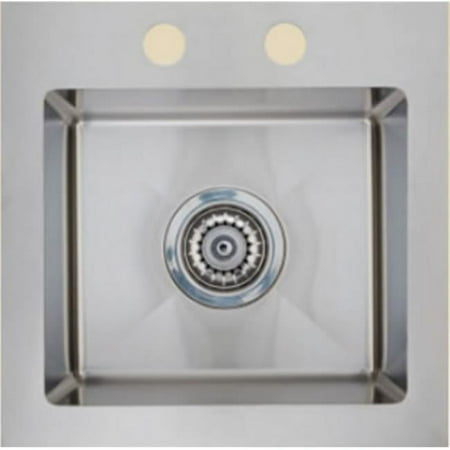 American Imaginations AI-34635 15 in. Stainless Steel Laundry Sink with 1 Bowl & 18 Gauge, Stainless Steel