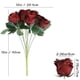 thumbnail image 3 of Artificial Burgundy Flowers 16 Inches Artificial Silk Rose Faux Rose Mother's Day Bouquet 9 Heads Vintage Rose For Diy Wedding Table Centerpiece Party, 3 of 5