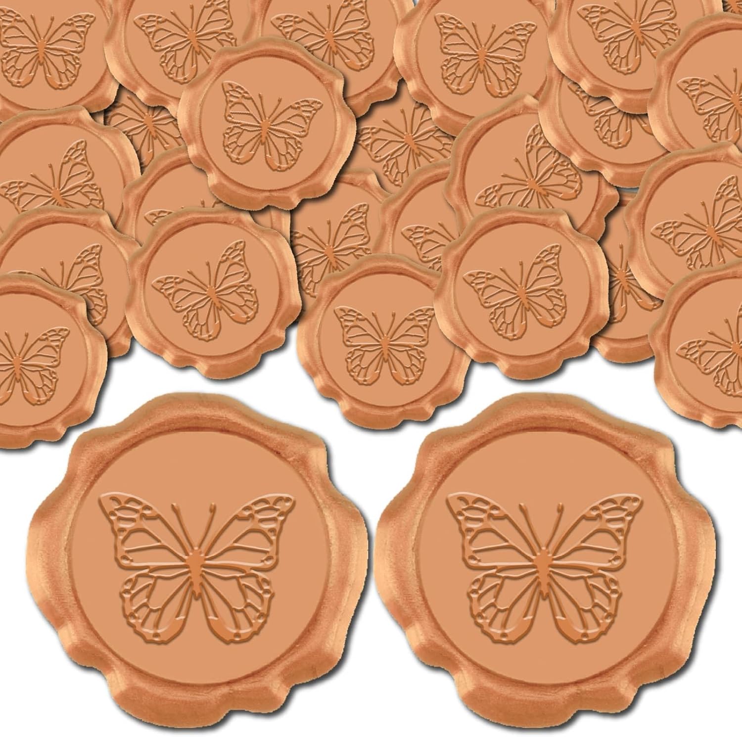 100Pcs Heart Wax Seal Stickers Nude Pink 30mm Handmade with Love Vintage Self Adhesive Envelopes Wedding Sealing Stamp Sticker for Valentines Birthday Party Invitation Greeting Card DIY Craft Gold