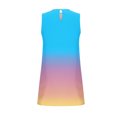 thumbnail image 5 of ClodeEU Women's Summer Pleated Round Neck Cute Swing Sleeveless Dress, Floral Print Tank Loose Sundress with Pocket Sky Blue,Womens Plus L, 5 of 6