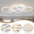 thumbnail image 4 of Lámpara de techo O'NEELDY LED moderna blanca 120 W 9600 lm 120 V 47 pulgadas, 4 of 9