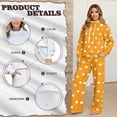 thumbnail image 6 of Yuyamidu Women's Tracksuits Matching Sweatsuit Yellow Polka Dot Loungewear Lounge Sets 2 Piece Outfits Drawstring Pullover Sweatshirt Wide Leg Sweatpants with Pocket Yoga Golf Sport Tops Bottoms Set, 6 of 7
