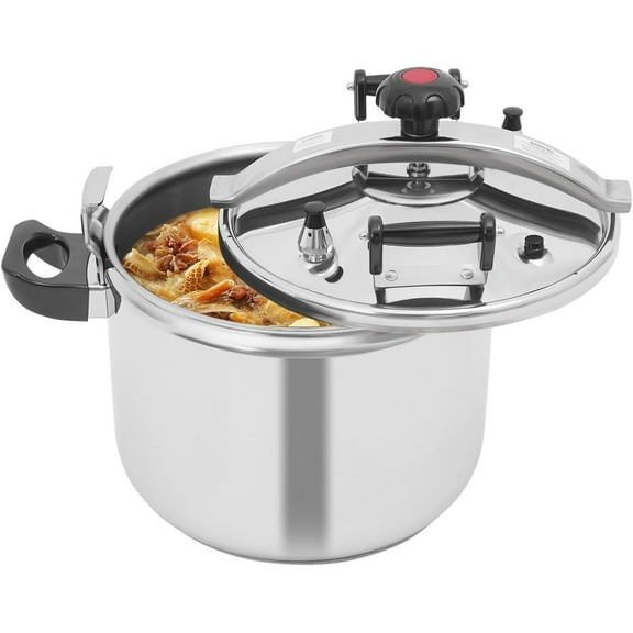 Miumaeov 42.27 Qt Stainless Steel Pressure Cooker, 60Kpa Pressure Stewing Pot Dual Safety Latch Design, Pressure Cooker Pot for Cooking, One-Hand Opening Design