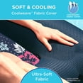 thumbnail image 4 of Oversized Ultimate Pool Lounger, Inflatable Pool Float with UPF 50 Sunshade Canopy, Heavy Duty, X-Large, Navy/Aqua/White Stripe, 4 of 12