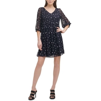 Dkny Womens Printed Sleeveless Shift Dress, Rust Mix, Medium - Walmart.com