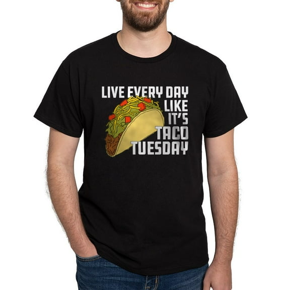 CafePress - Taco Tuesday Dark T Shirt - Men's Classic Graphic Cotton T-Shirt