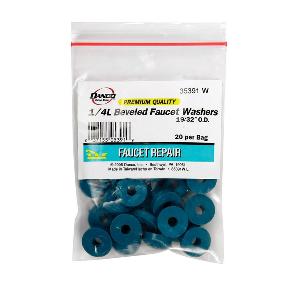 Danco 35391W Rubber Beveled Faucet Washer 1/4 I.D. x 5/8 O.D. in