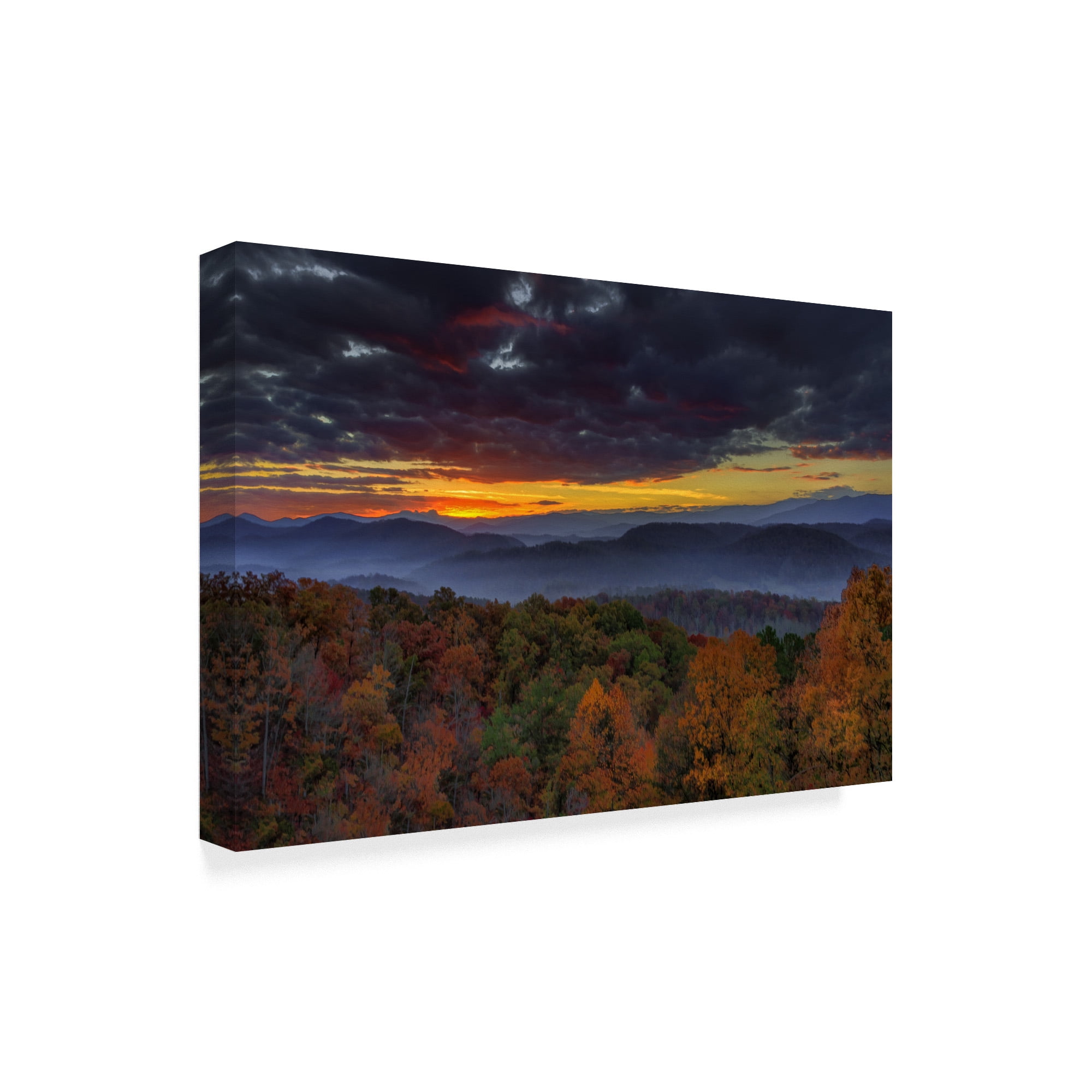 Trademark Fine Art 'Smokies Sunrise Oil Paint' Canvas Art by Galloimages Online