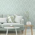thumbnail image 2 of Kenneth James Malo Aqua Sisal Ogee Wallpaper, 2 of 3